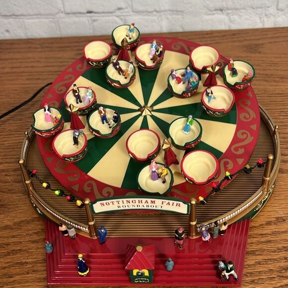 Mr. Christmas Spinning Tea Cups Nottingham Fair Animated Musical Holiday Decor - Picture 8 of 12